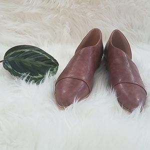Mauve Side Cutout Flats